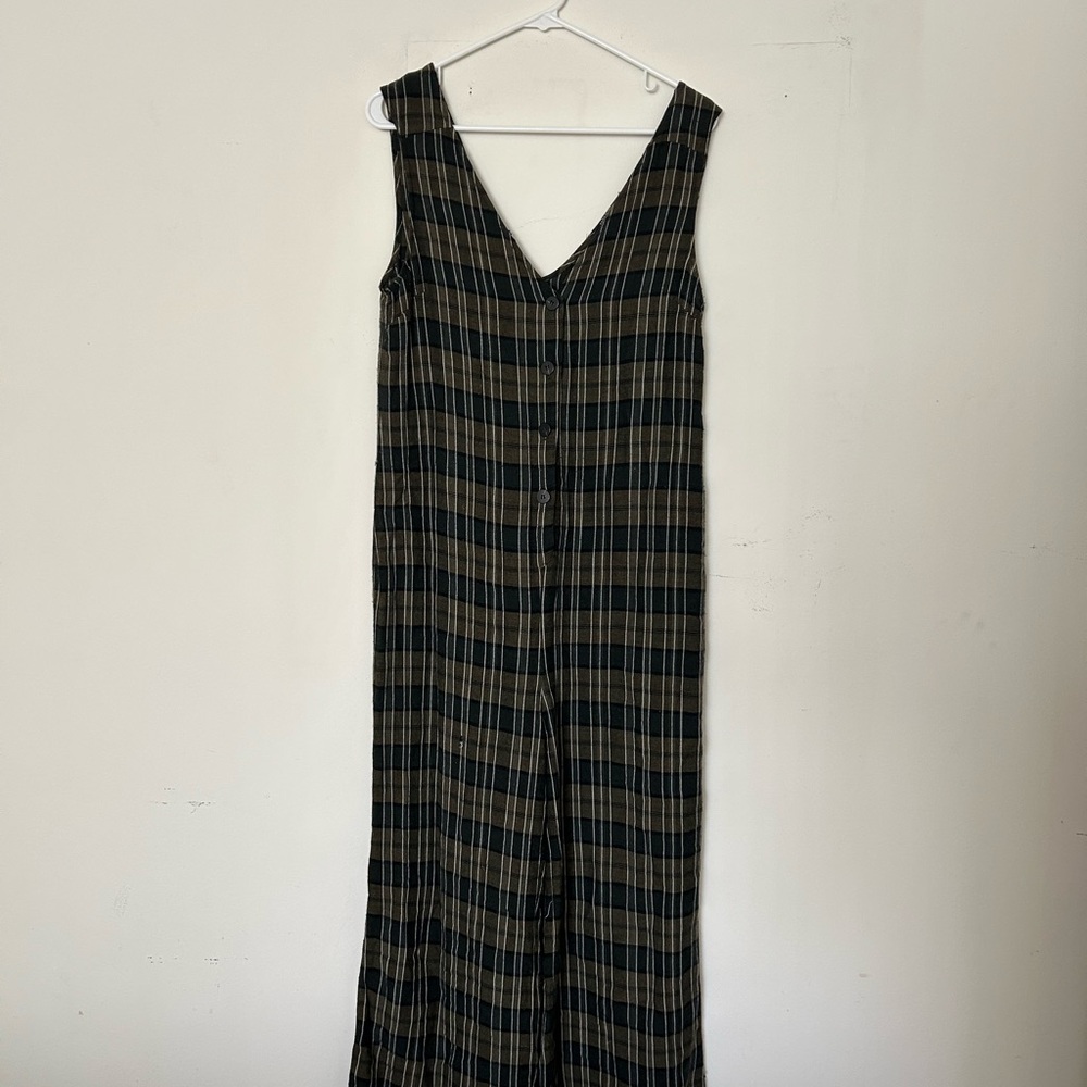 Plaid Sleeveless Jumpsuit